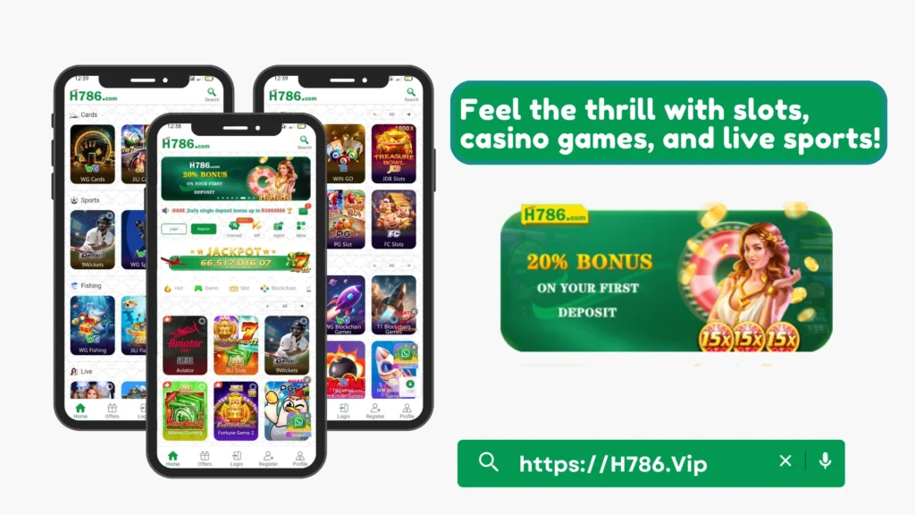 Casino Games in H786 App – Teen Patti, Slots, Andar Bahar